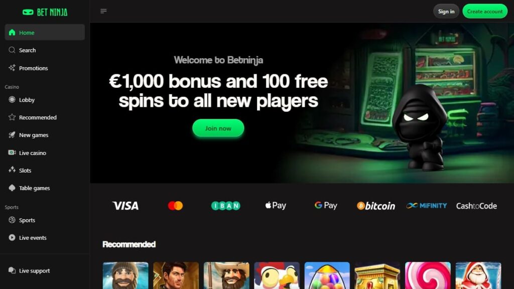 betninja goksite homepage